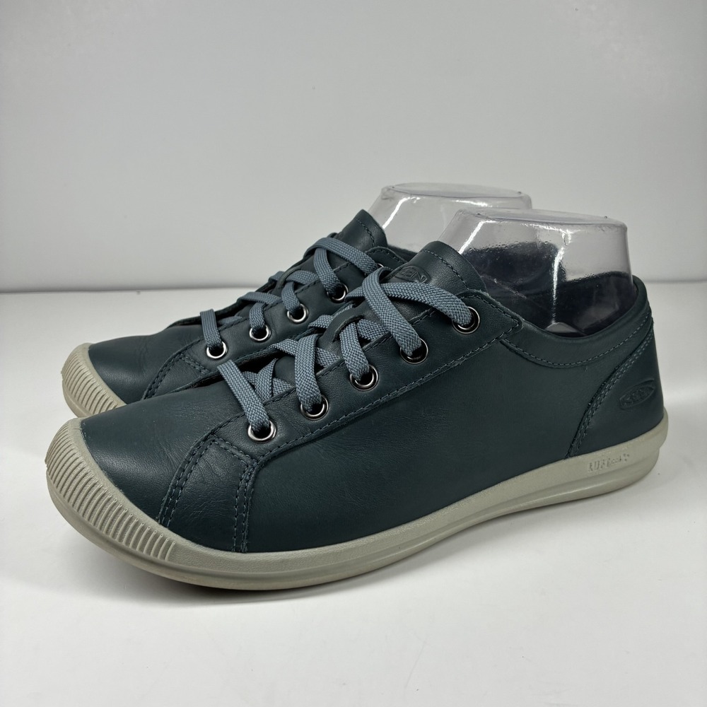 KEEN Lorelai Women's US 7 Blue Mirage Leather Low-Top Casual Sneakers 1020505